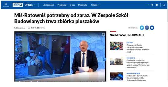Akcja Misie Ratownisie w telewizji