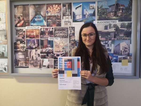 Natalia z opolskiej Budowlanki wyróżniona w gronie studentów.