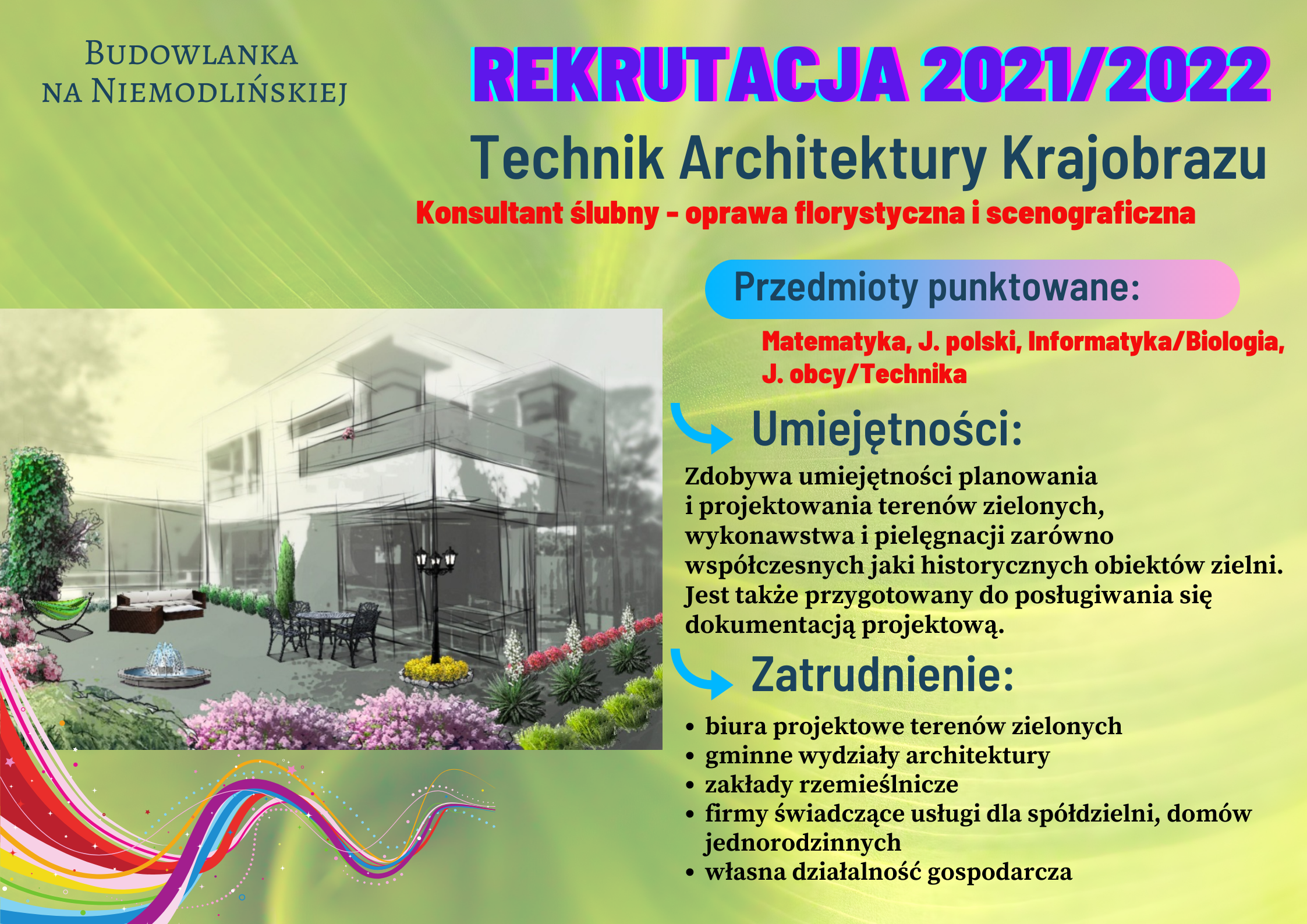 TECHNIK ARCHITEKTURY KRAJOBRAZU Z PLANOWANIEM I ORGANIZACJĄ WESEL