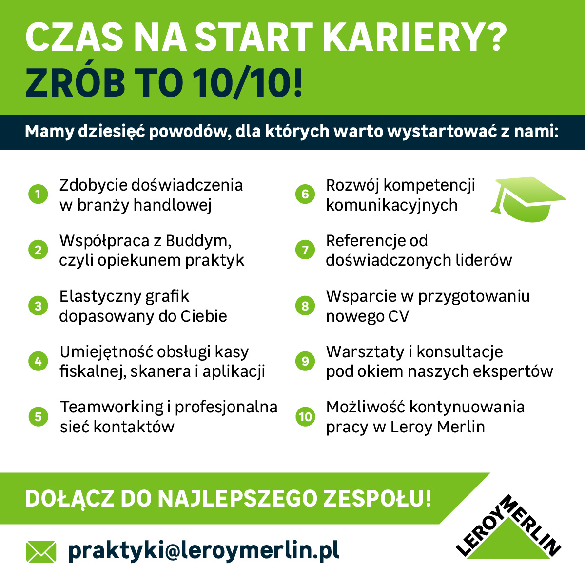 Możliwości zdobycia praktyki w Leroy Merlin