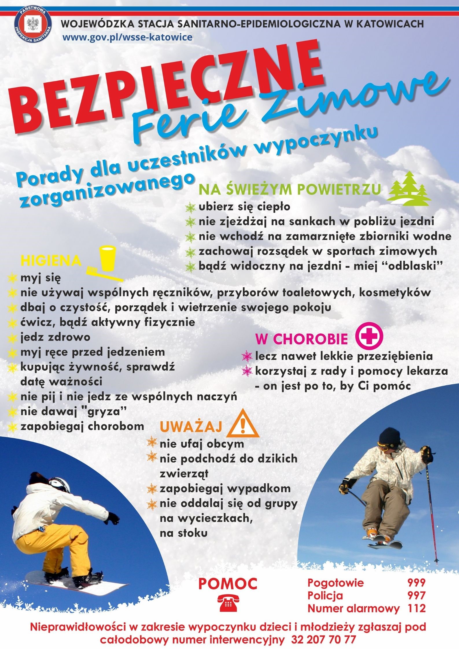 Bezpieczne ferie zimowe!