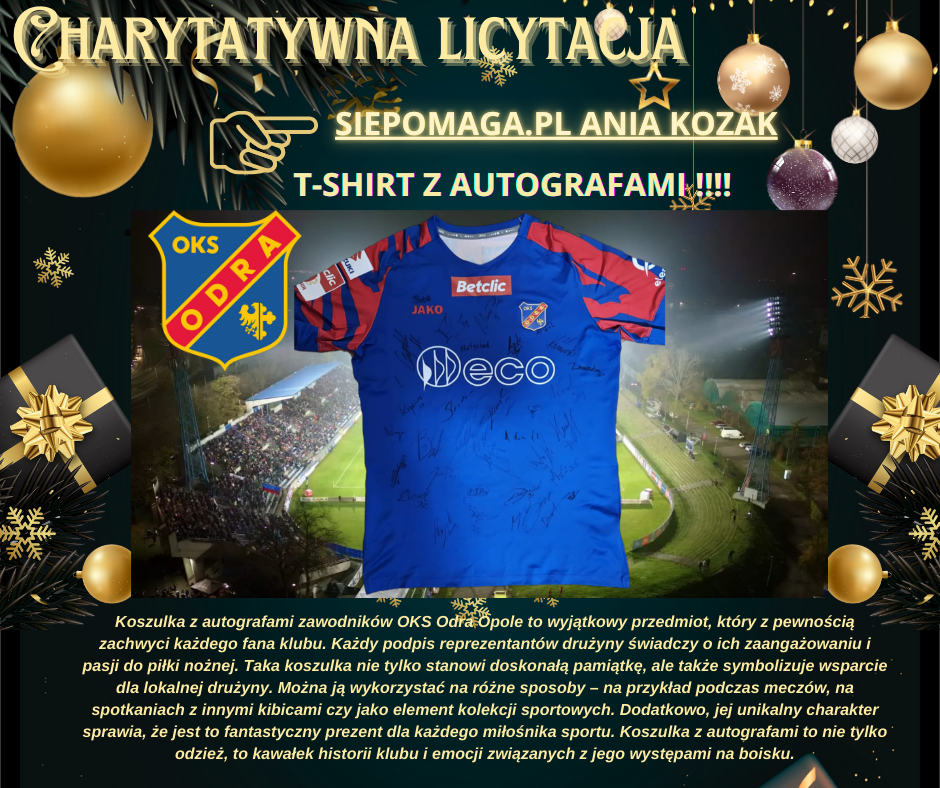 Zaproszenie na Licytację Koszulki z Autografami Zawodników OKS Odra Opole
