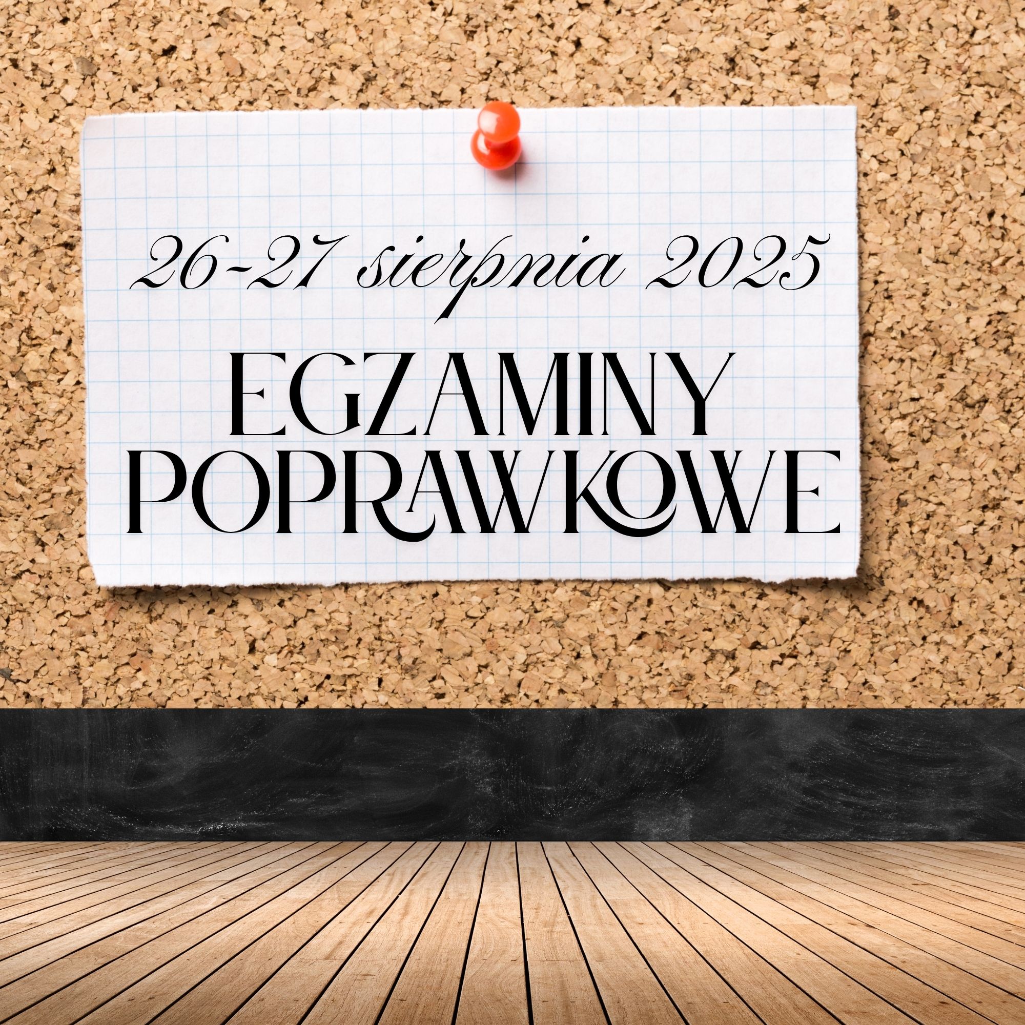 Harmonogram egzaminów poprawkowych