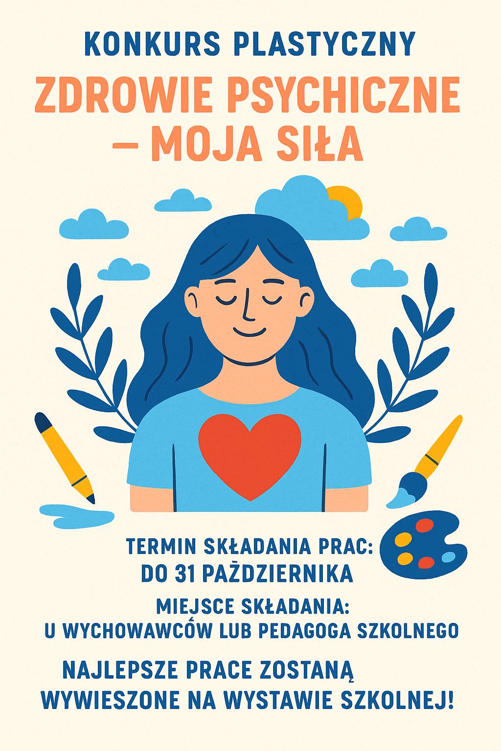 🎨 KONKURS PLASTYCZNY „Zdrowie psychiczne – moja siła”