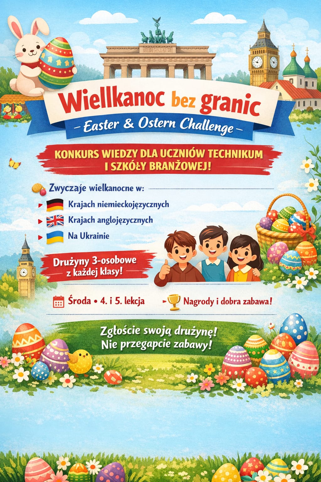 🎉 Konkurs Wiedzy o Tradycjach Wielkanocnych 🐣